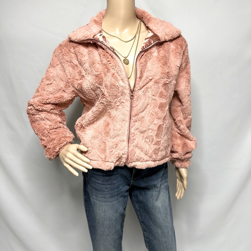 CUPIO ROSE PINK PLUSH JACKET